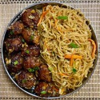 Veg Manchurian Noodles (Half)