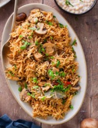 Mushroom Tawa Pulav